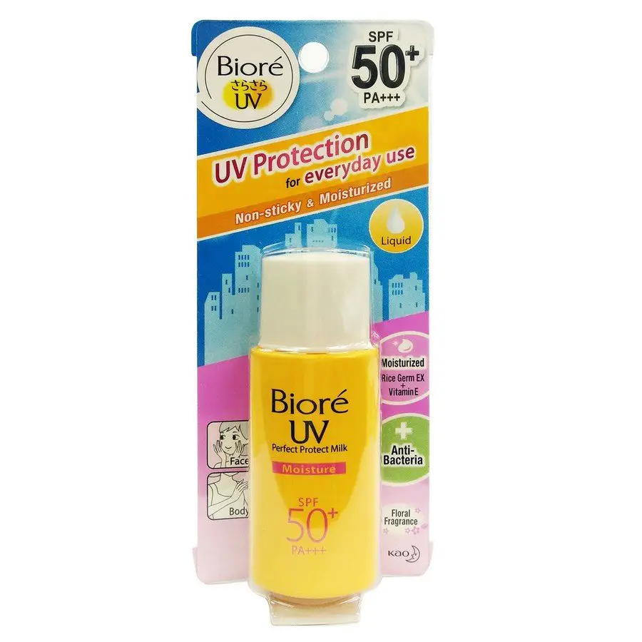 2. Biore UV Perfect Protect Milk Tidak Melekit Sunblock SPF50+ Ulasan imej