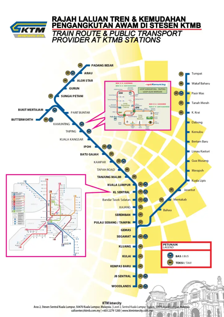 KTM Intercity Routes Map In Malaysia