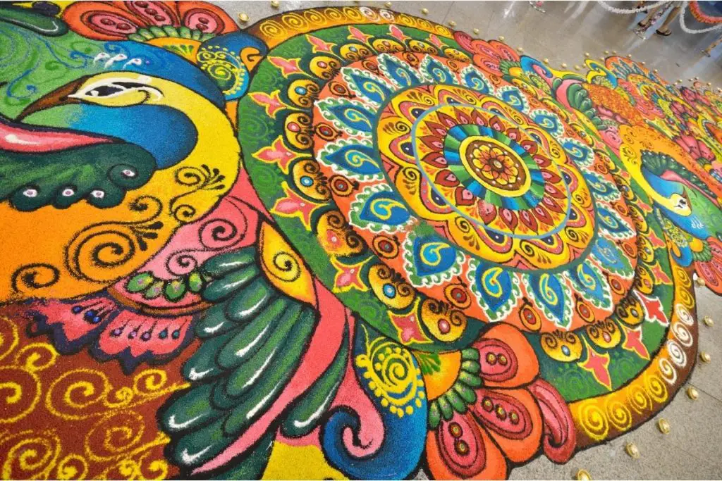 Kolam during Deepavali festival in Malaysia