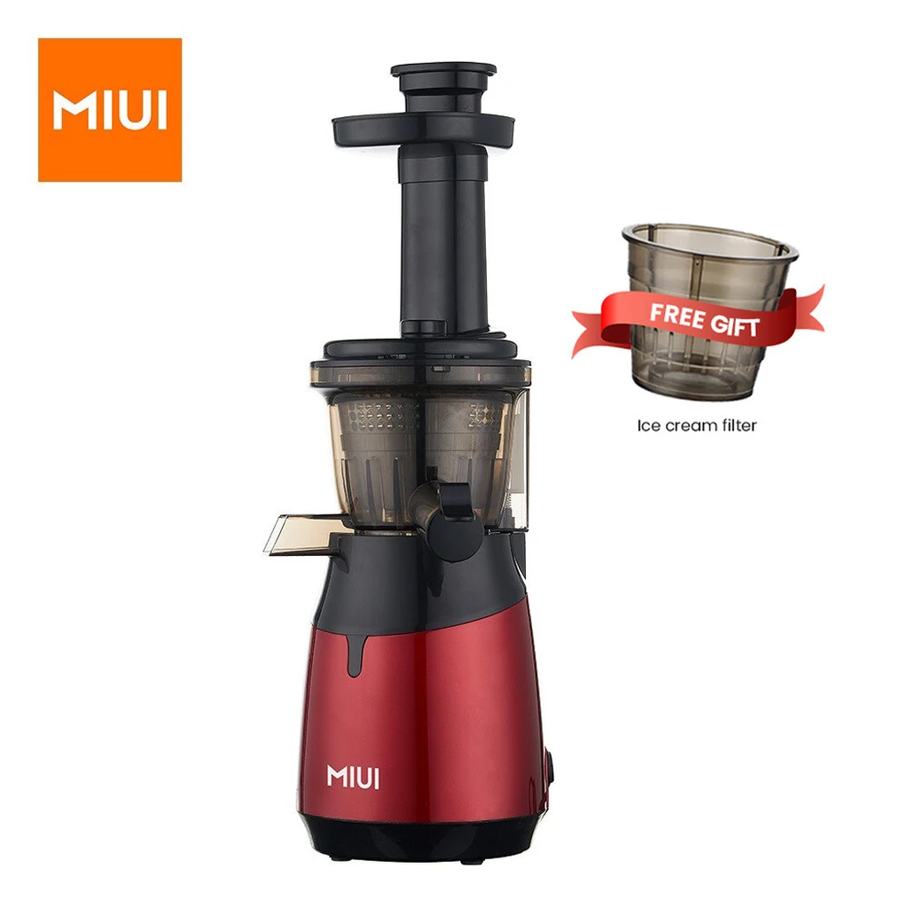 MIUI Slow Juicer MiniFilterfree teknologi dipatenkan ColdPress Masticating Jus Extractor Machine untuk Sayuran Buah-buahan