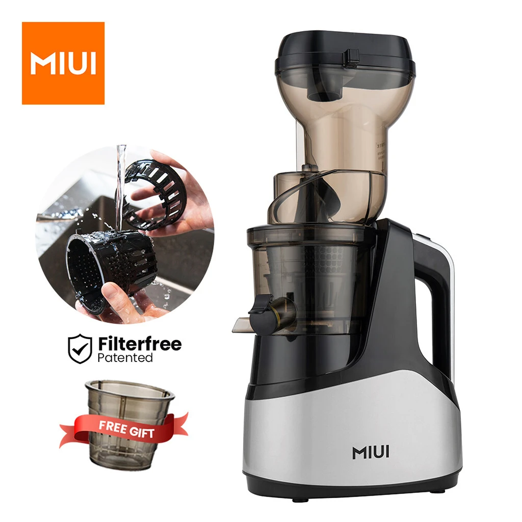 MIUI Slow juicer Cold press 7 level slow masticating juice extractor Unique FilterFree patented Multicolor NEW PRO
