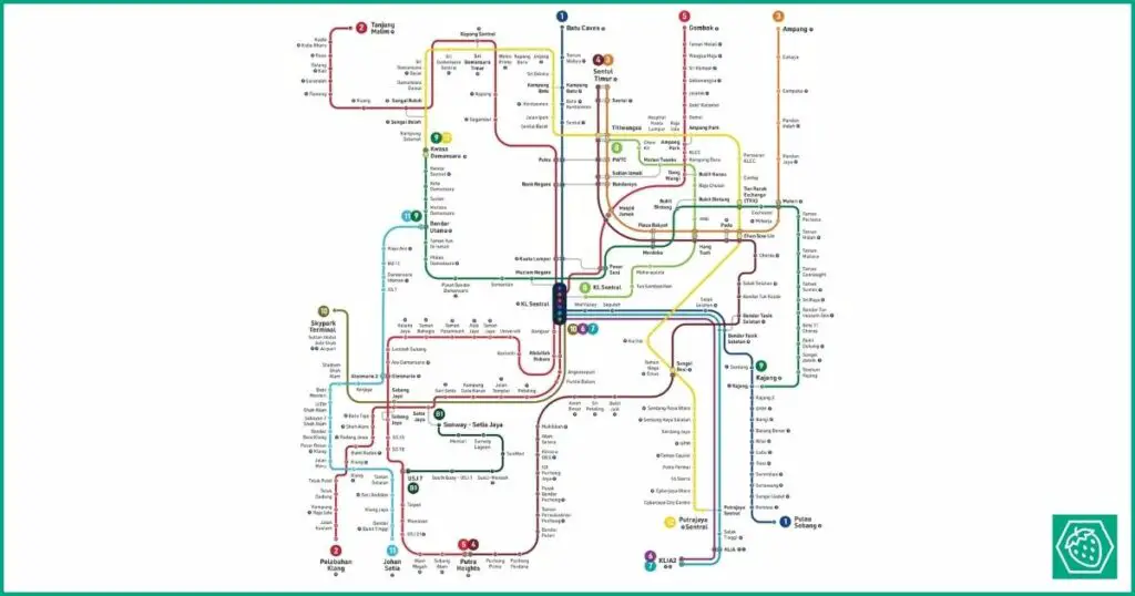 Pengangkutan Awam di Malaysia peta laluan MRT Peta laluan LRT peta laluan KTM peta laluan Monorel peta laluan BRT peta