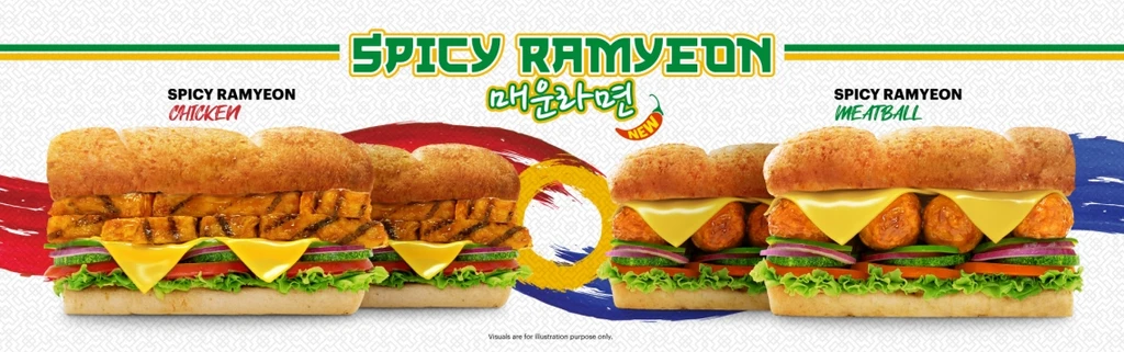 Ayam Ramyeon Pedas Subway atau Bebola Daging