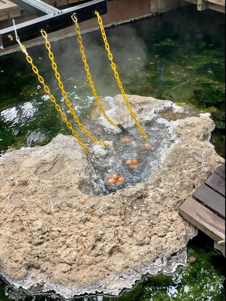 Sungai Klah Hot Spring Park Sungkai Perak boil egg Image