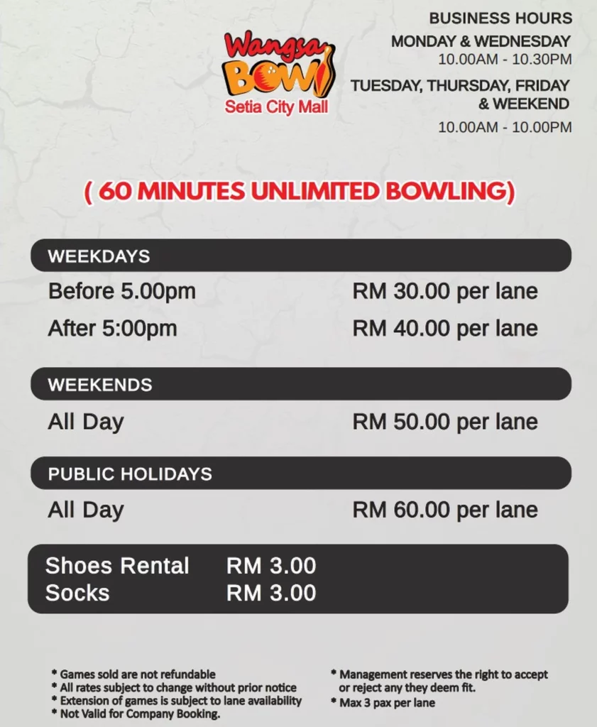 Wangsa Bowl @ Setia City Mall Harga 2