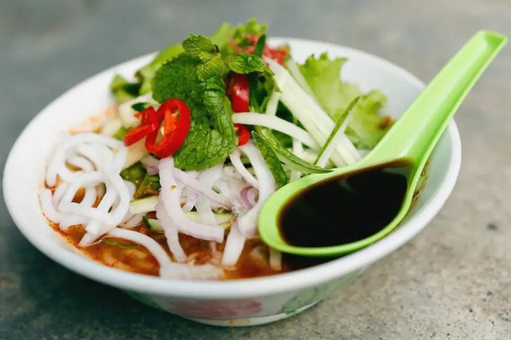 36. Asam Laksa/Assam Laksa/Penang Laksa (Spicy Sour Noodle Soup)